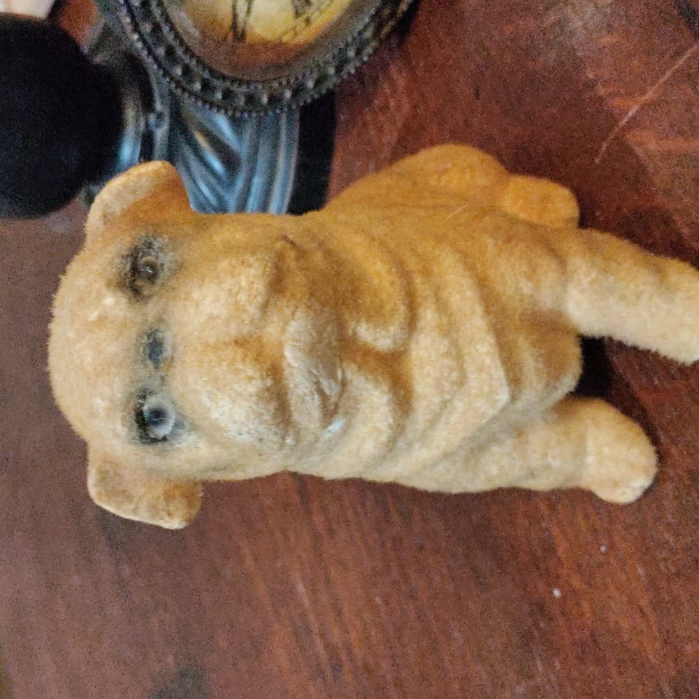 Flocked bulldog